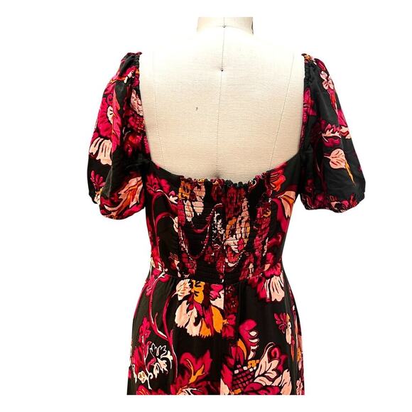 Adrianna by Adrianna Papell Rayon Sweetheart Neck Tiered Midi Dress SZ8 Floral - Picture 10 of 10